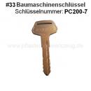 #33 Nr. PC200-7 Baumaschinenschlüssel / Zündschlüssel für Komatsu Bagger / Radlader